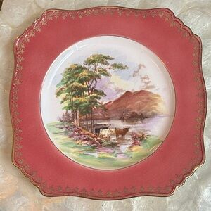 Royal Winton Grimwades Pink Square Plate, rare